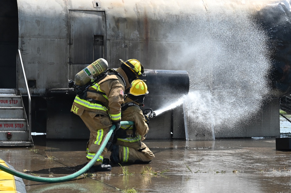 174th Attack Wing firefighters conduct annual training exercise