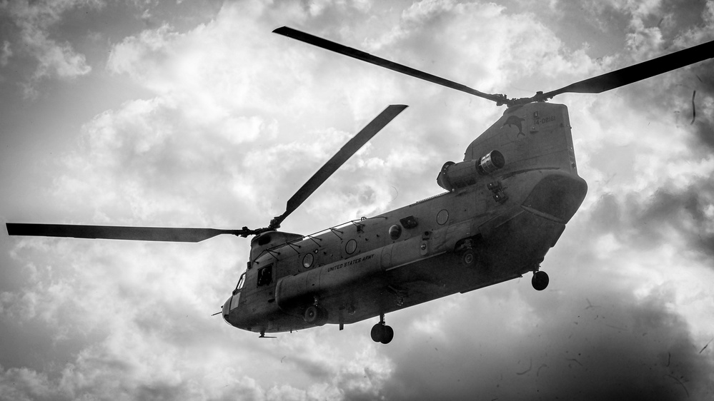 Paratroopers Conduct Load Up Onto Helicopter In Preparation For Air Assault