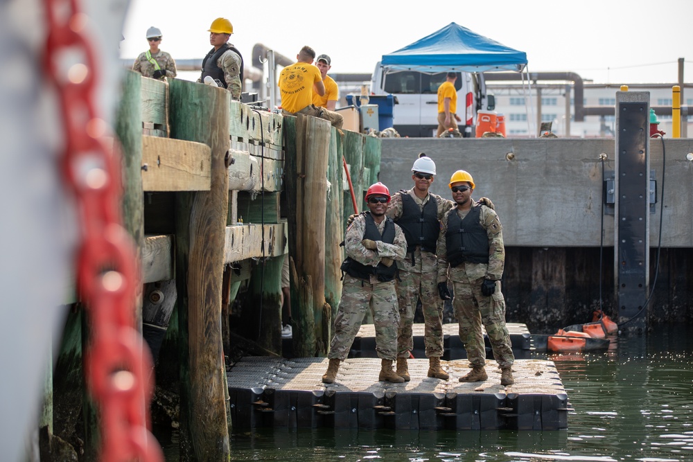 74th EDD and 554th ECC Conduct Port Damage Repair Operation