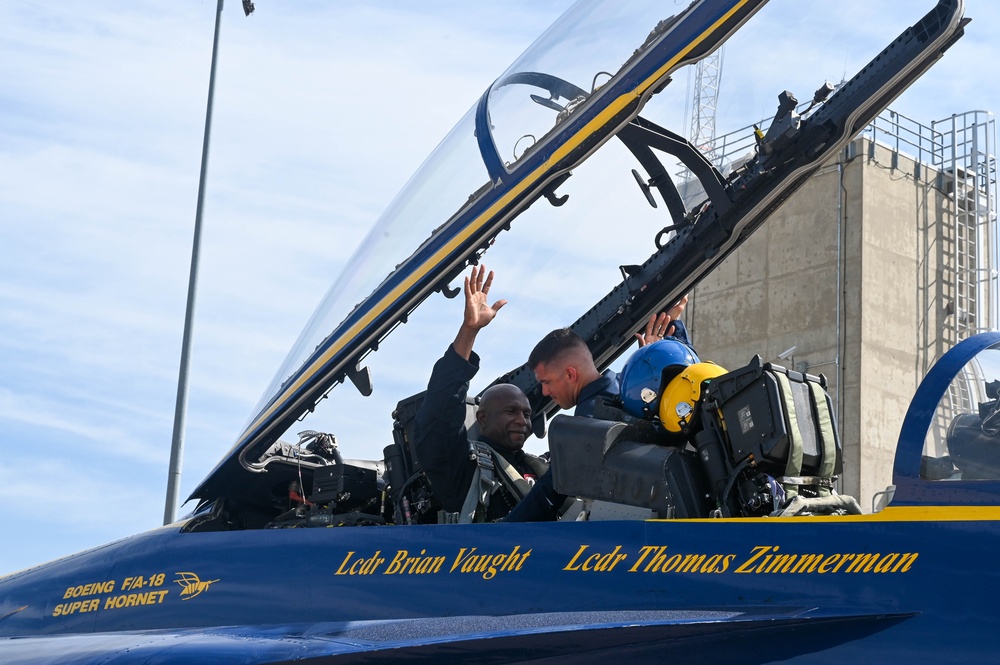 U.S. Navy Blue Angels conduct Key Influencer Flight in Lincoln area