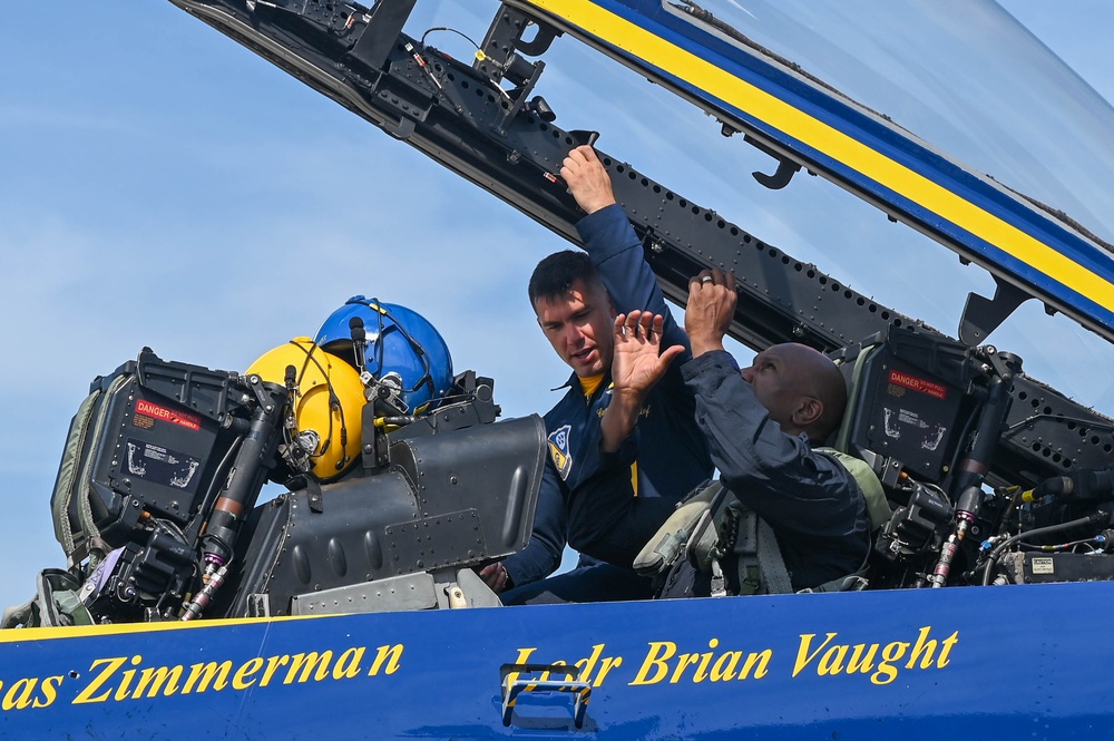 U.S. Navy Blue Angels conduct Key Influencer Flight in Lincoln area