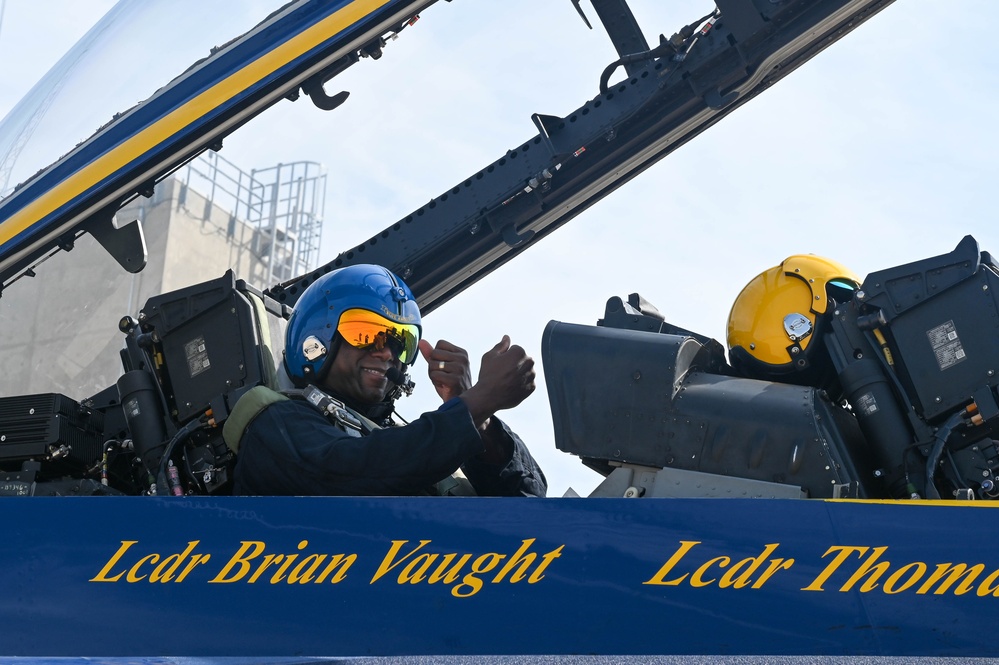 U.S. Navy Blue Angels conduct Key Influencer Flight in Lincoln area