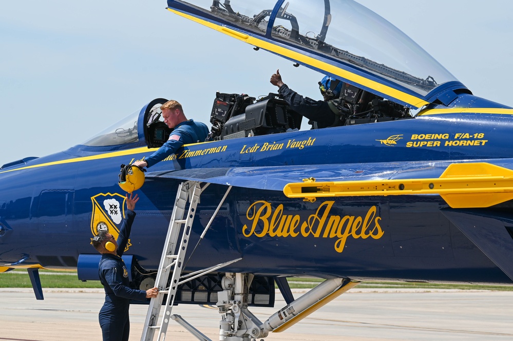 U.S. Navy Blue Angels conduct Key Influencer Flight in Lincoln area