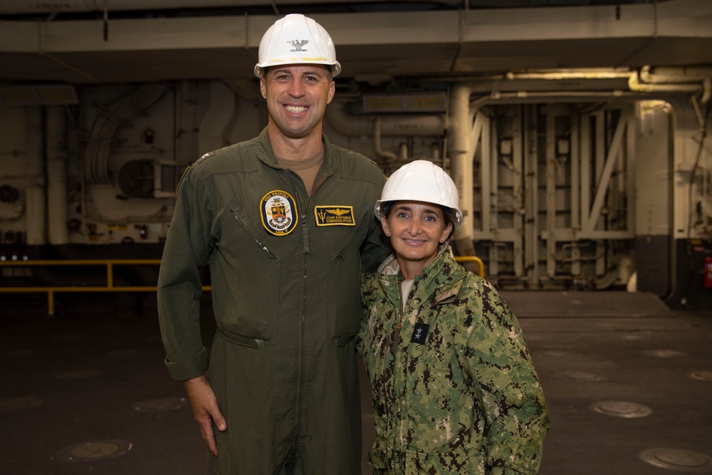 Rear Admiral Davids Tours USS Tripoli