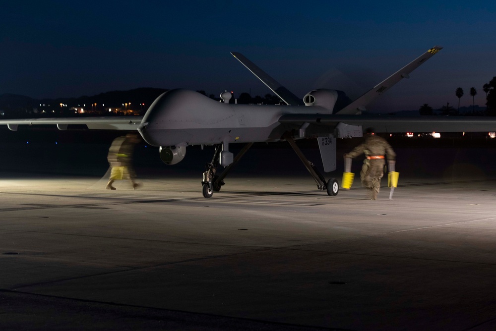 MQ-9 Lands at Marine Base Camp Pendleton for the first time