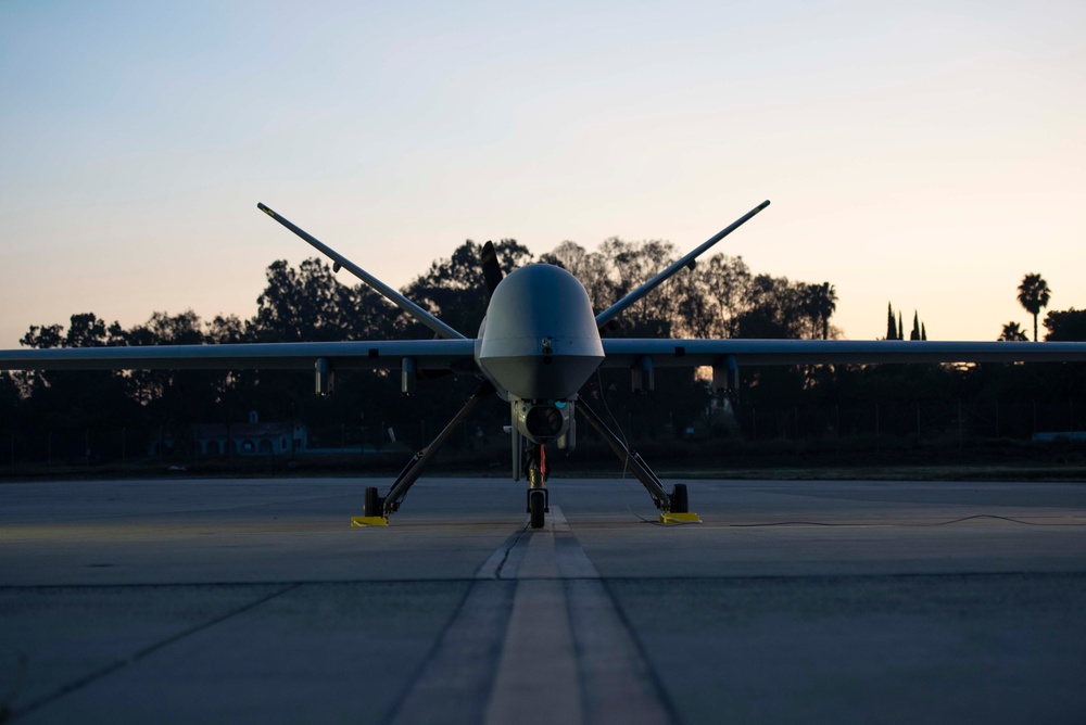 MQ-9 Lands at Marine Base Camp Pendleton for the first time