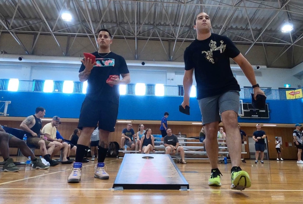 Competitors come out for Camp Zama’s inaugural Corn Hole tournament