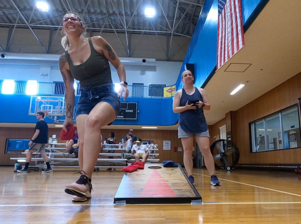 Competitors come out for Camp Zama’s inaugural Corn Hole tournament