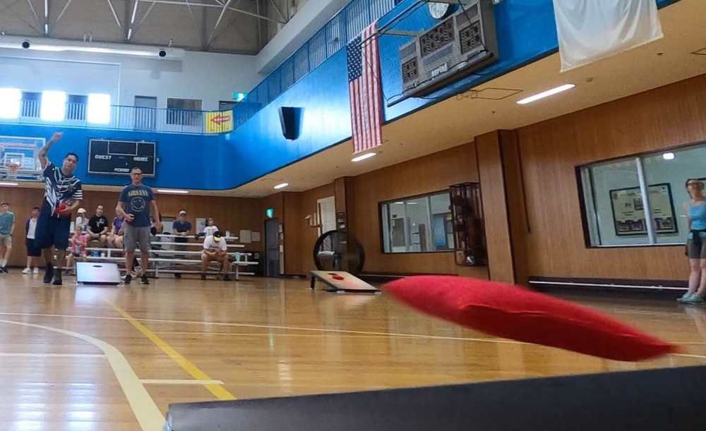 Competitors come out for Camp Zama’s inaugural Corn Hole tournament