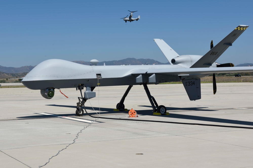 Learning about the MQ-9 at Camp Pendleton