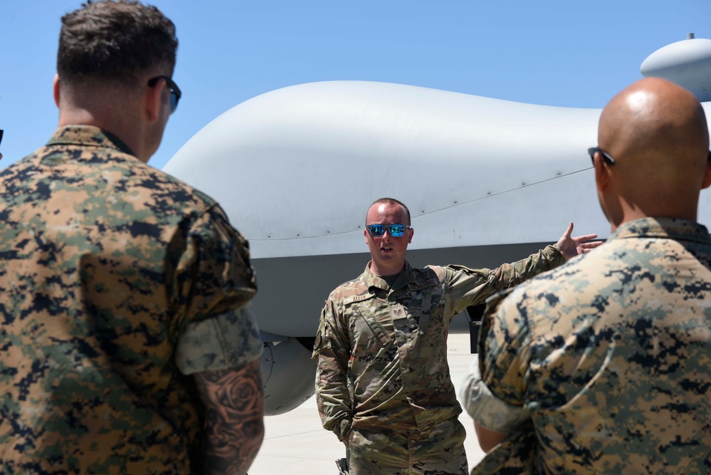 Learning about the MQ-9 at Camp Pendleton