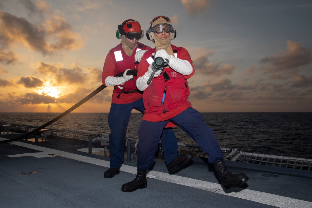 USCGC Munro Conducts Routine Night Flight Operations in South China Sea