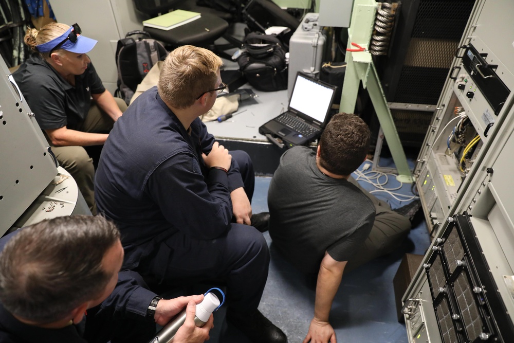 Sailors And Technicians Troubleshoot Systems Onboard