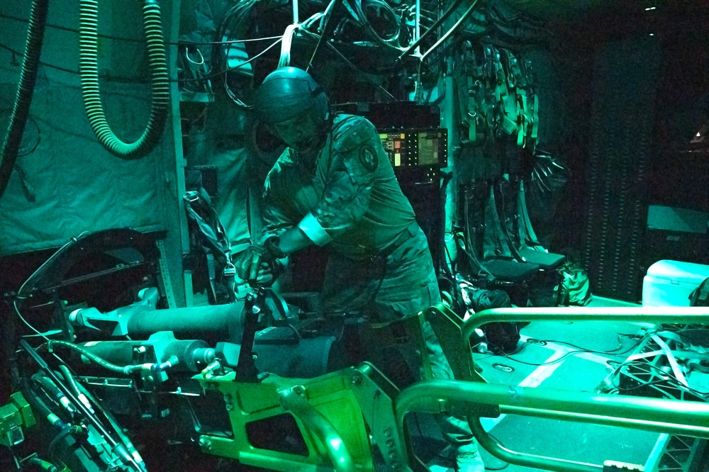 Gunship exercises with 332d AEW
