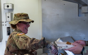 Nutrition care specialists serve troops chow and practice their specialized skills for Global Medic 2023
