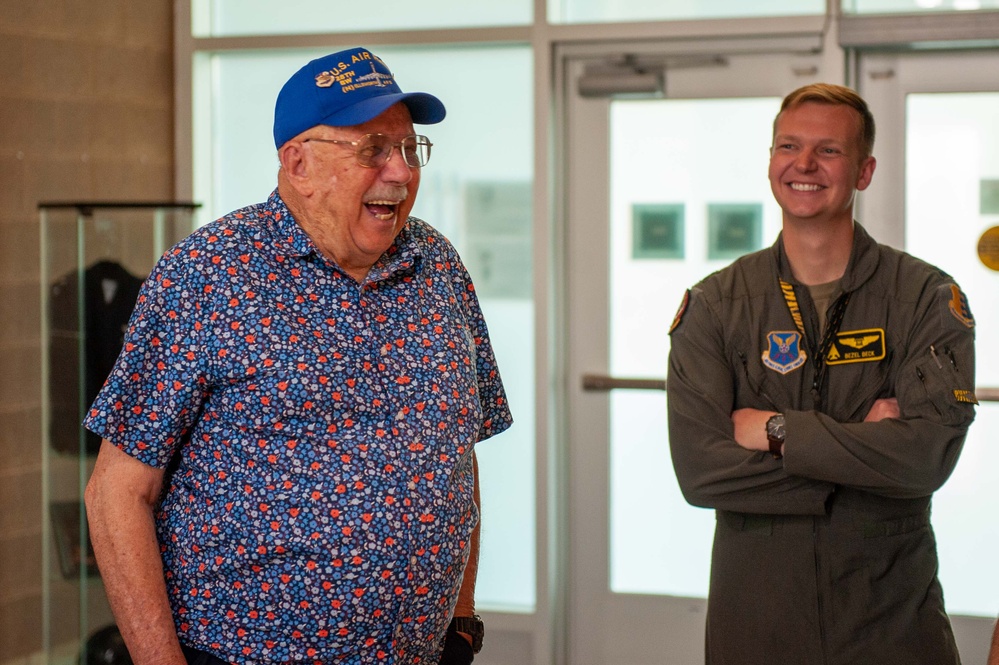 Ellsworth Gives Tour to Mr. Don Peck Donator of many Model Airplanes