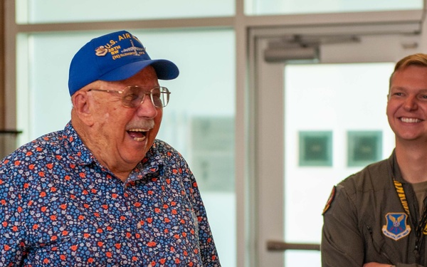 Ellsworth Gives Tour to Mr. Don Peck Donator of many Model Airplanes
