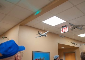 Ellsworth Gives Tour to Mr. Don Peck Donator of many Model Airplanes