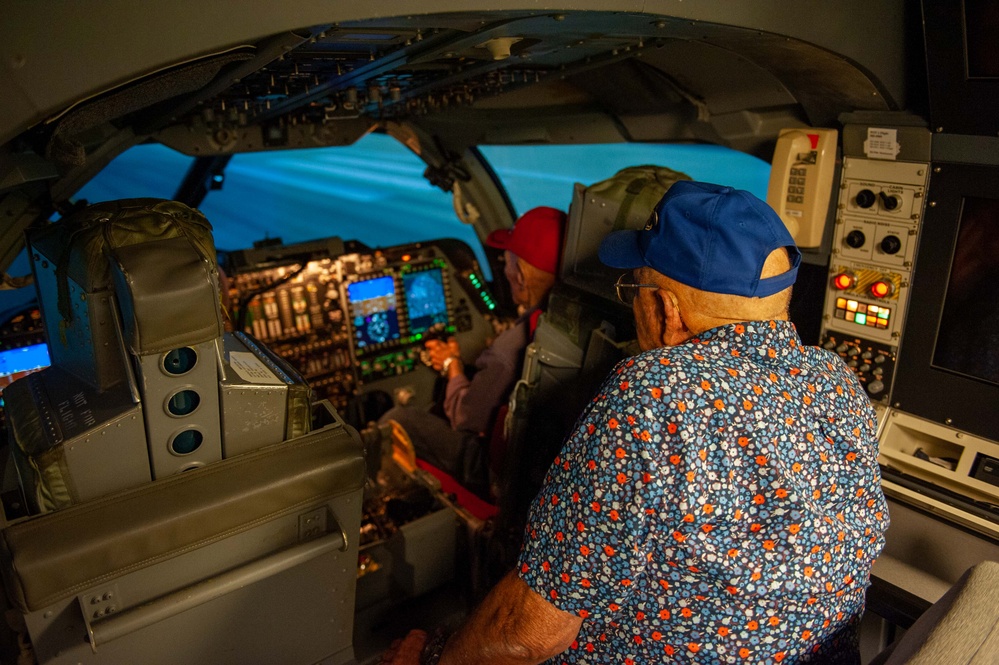 Ellsworth Gives Tour to Mr. Don Peck Donator of many Model Airplanes