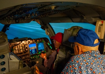 Ellsworth Gives Tour to Mr. Don Peck Donator of many Model Airplanes