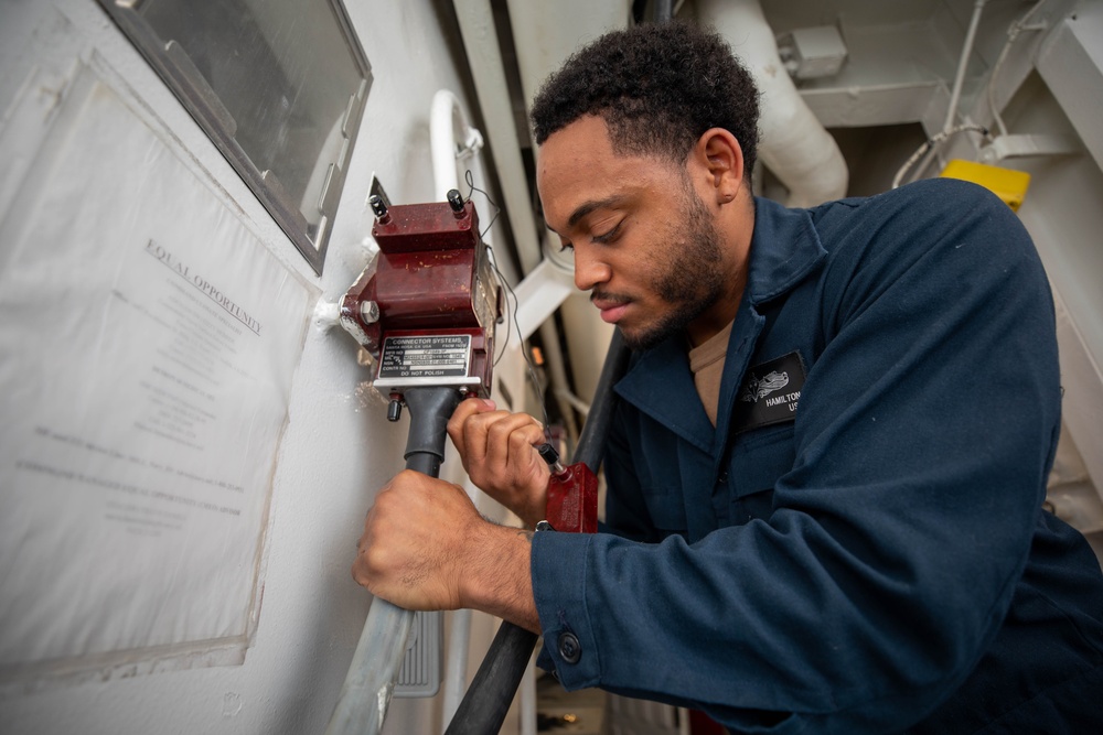 Roosevelt is on a scheduled deployment in the U.S. Naval Forces Europe area of operations, employed by the U.S. Sixth Fleet to defend U.S., allied and partner interests.
