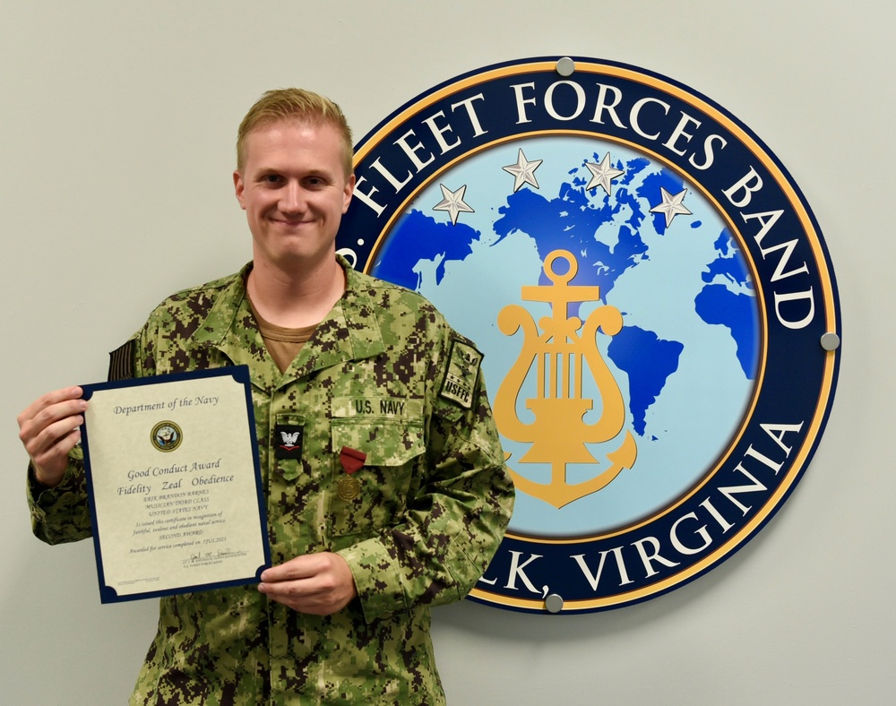 MU3 Barnes - Good Conduct Award