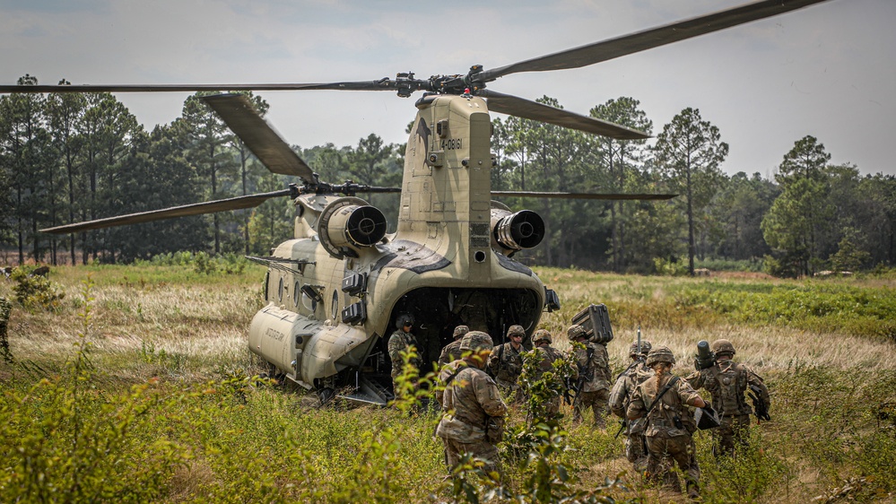 Paratroopers Conduct Air Assault Operation