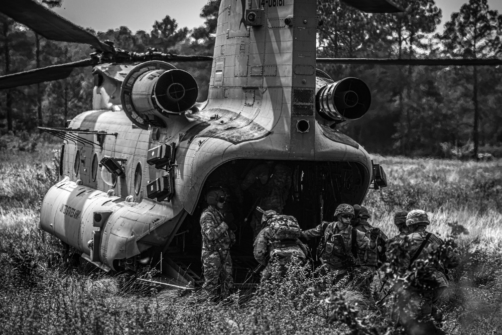 Paratroopers Conduct Air Assault Operation