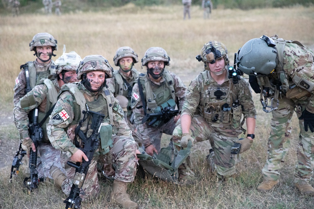 U.S. Army and Georgia Defense Forces Carry Casualty