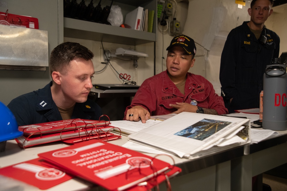 USS San Diego deballasting training