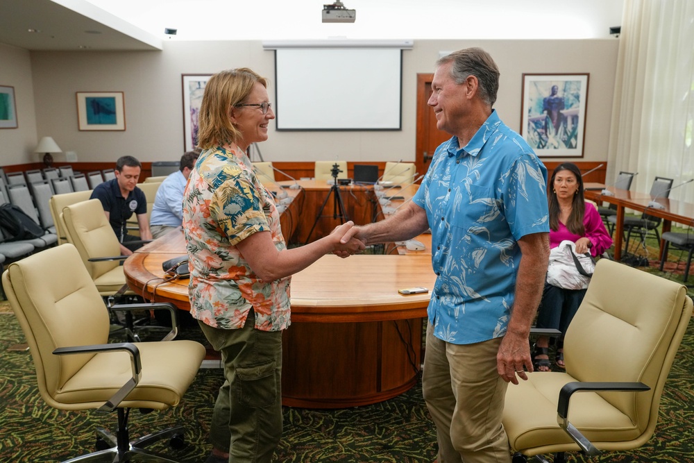 FEMA Administrator Deanne Criswell meets U.S. Representative Ed Case