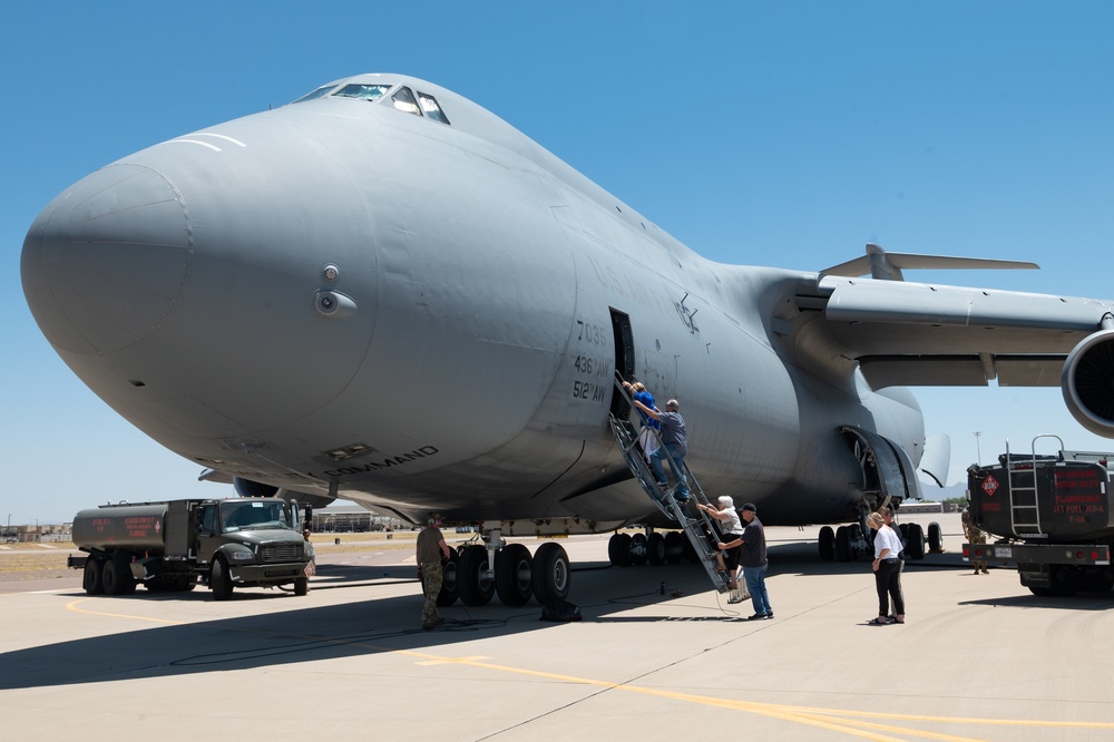 944th Fighter Wing Honorary Commanders tour C-5M Super Galaxy