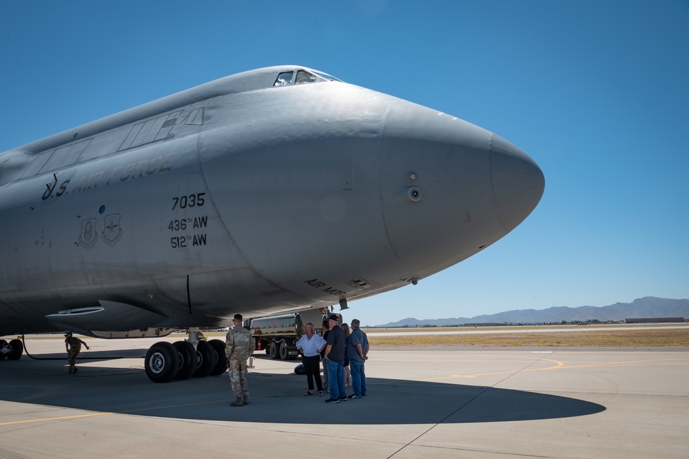 944th Fighter Wing Honorary Commanders tour C-5M Super Galaxy