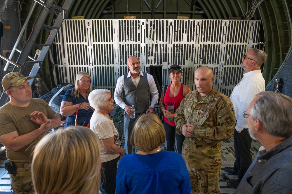 944th Fighter Wing Honorary Commanders tour C-5M Super Galaxy