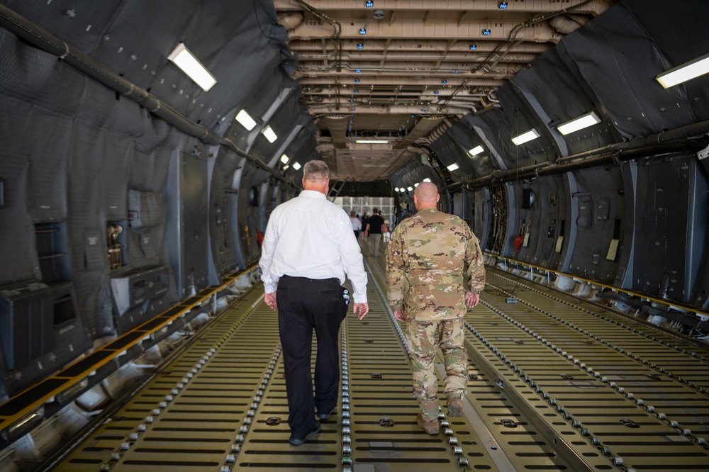 944th Fighter Wing Honorary Commanders tour C-5M Super Galaxy