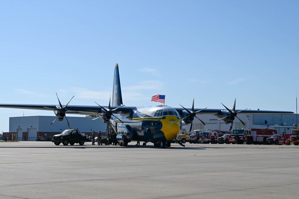 U.S. Marine Corps C-130J Super Hercules- Fat Albert arrives for Guardians of Freedom Airshow