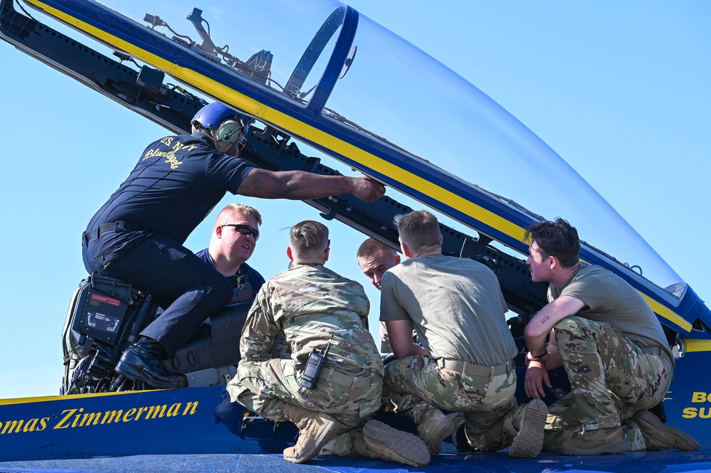 U.S. Navy Blue Angels arrive for Guardians of Freedom Airshow