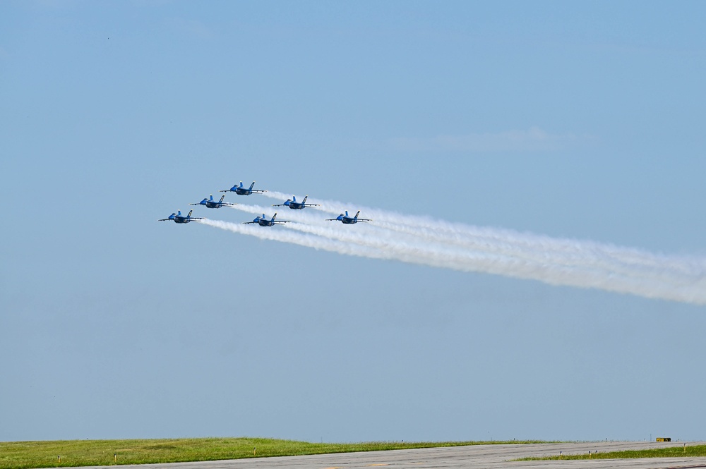 U.S. Navy Blue Angels arrive for Guardians of Freedom Airshow