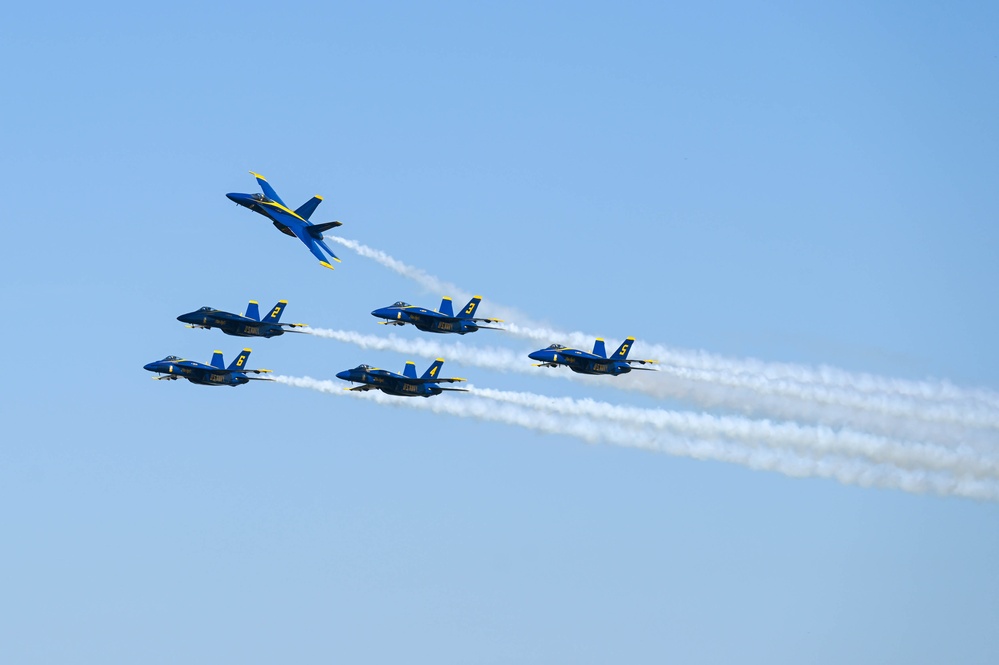 U.S. Navy Blue Angels arrive for Guardians of Freedom Airshow