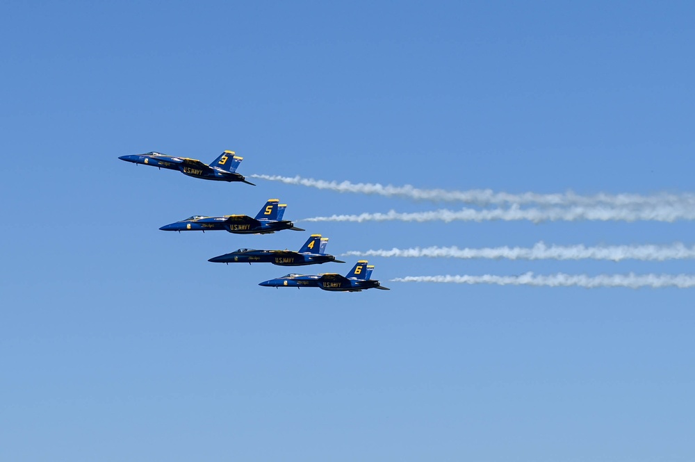 U.S. Navy Blue Angels arrive for Guardians of Freedom Airshow