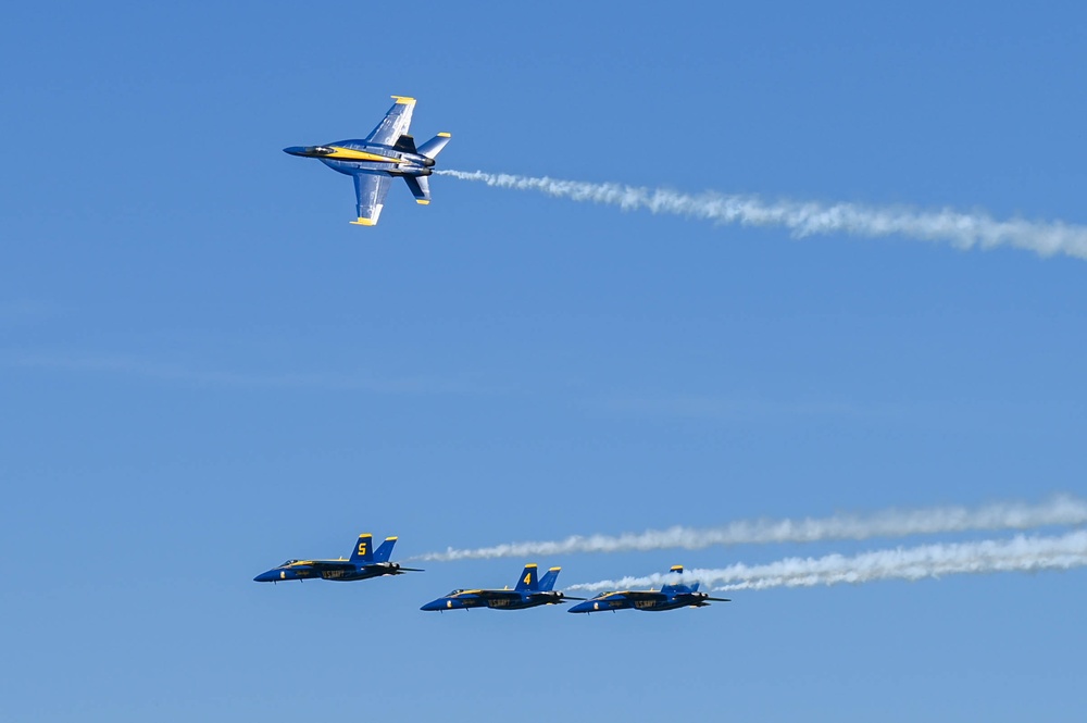 U.S. Navy Blue Angels arrive for Guardians of Freedom Airshow