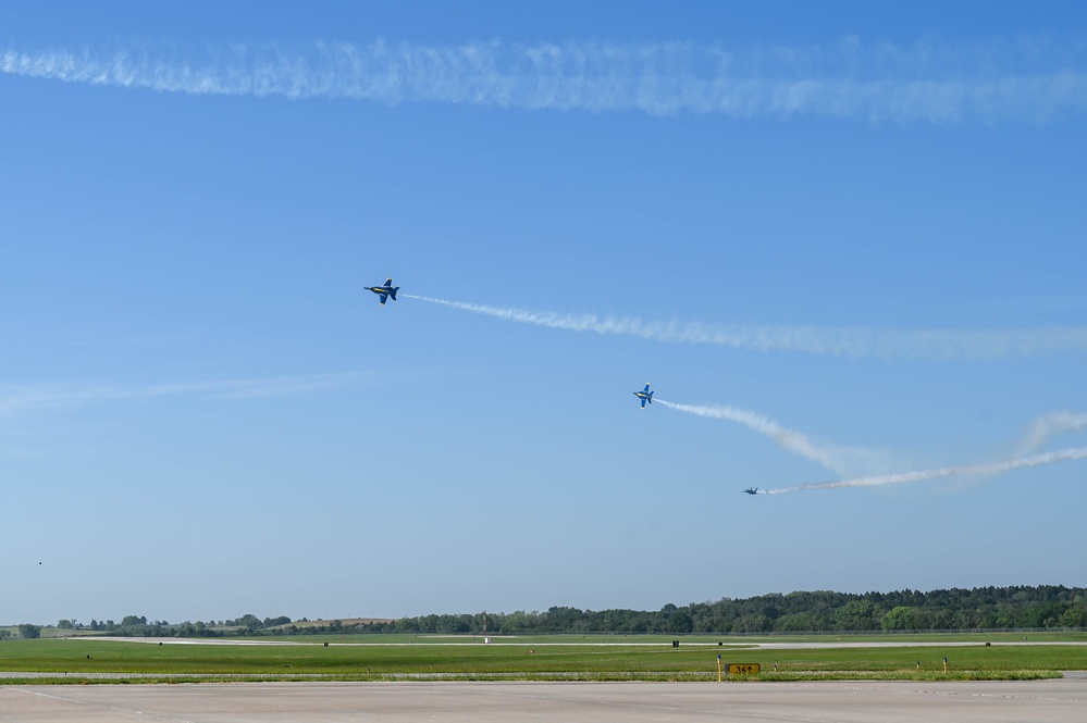 U.S. Navy Blue Angels arrive for Guardians of Freedom Airshow