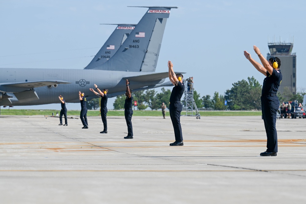 U.S. Navy Blue Angels arrive for Guardians of Freedom Airshow