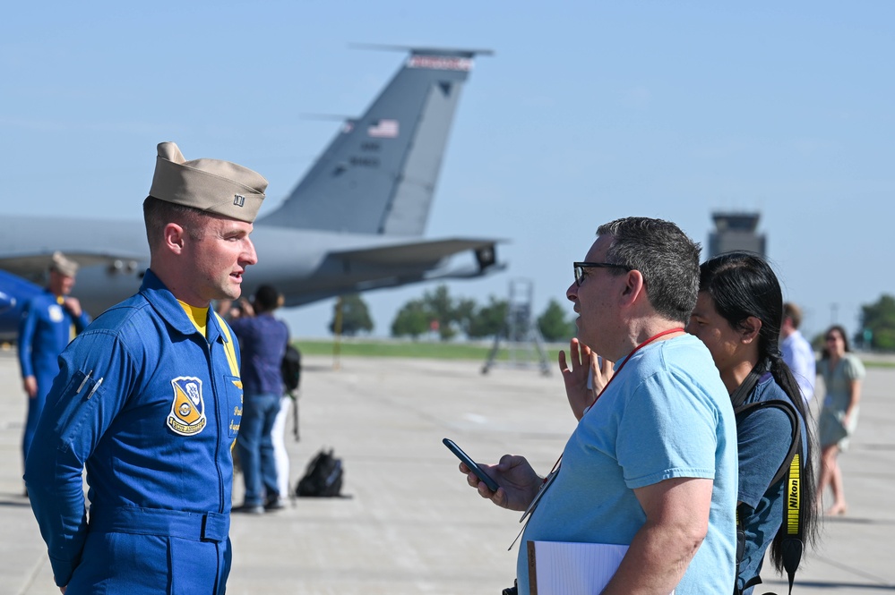 U.S. Navy Blue Angels arrive for Guardians of Freedom Airshow