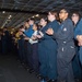 USS Ronald Reagan (CVN 76) holds an all-hands call