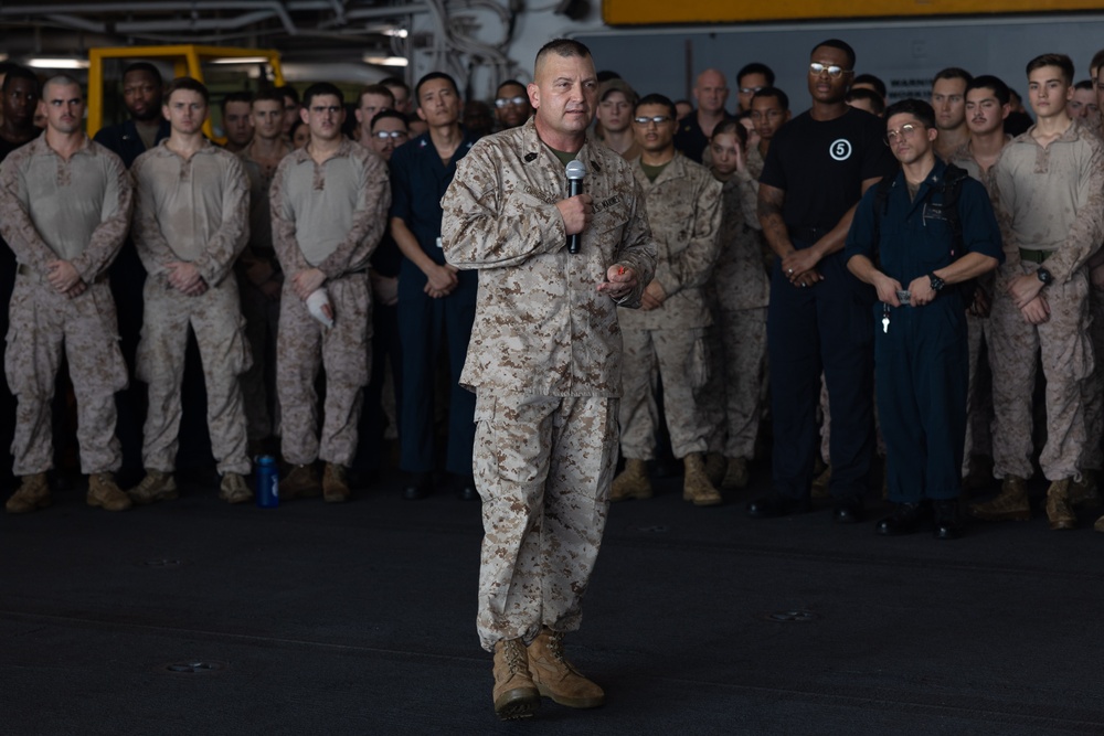 Task Force 51/5 Visits USS Bataan