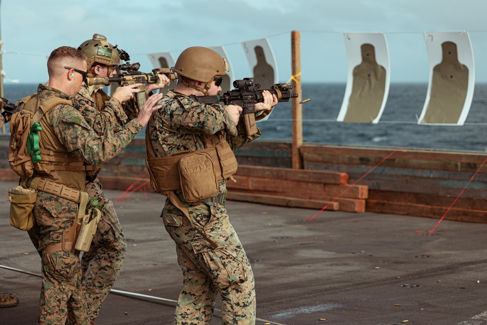 G. Co Conducts Deck Shoot Aboard the USS Green Bay