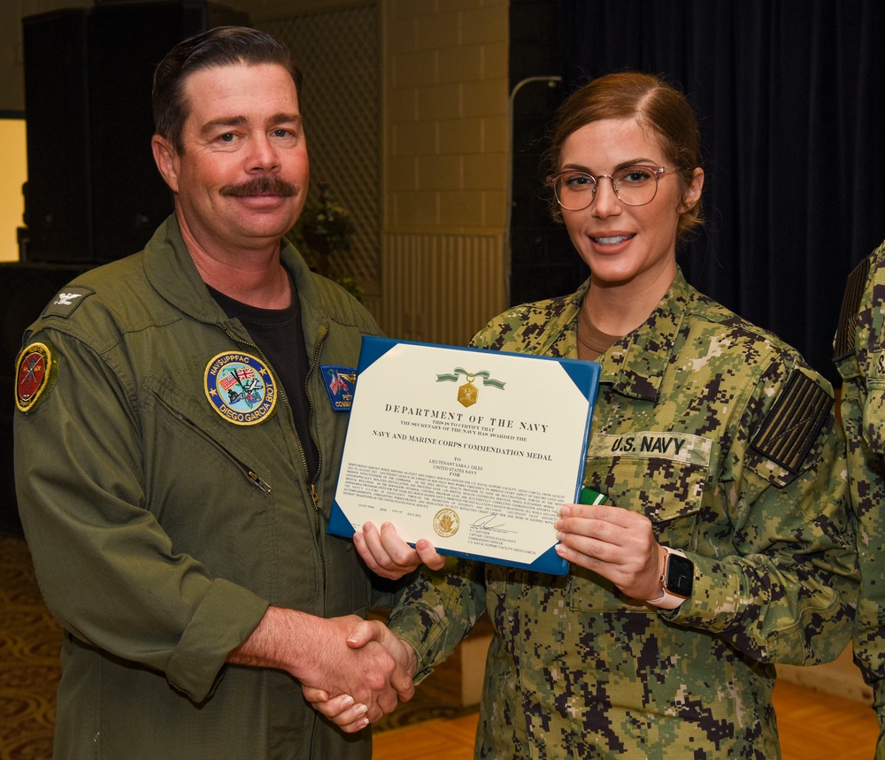 NSF Diego Garcia Awards at Quarters - August