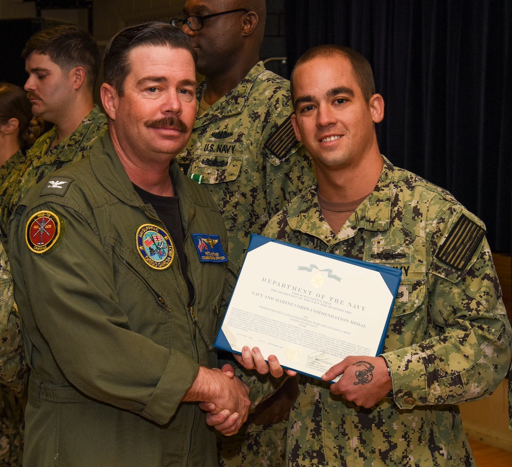 NSF Diego Garcia Awards at Quarters - August