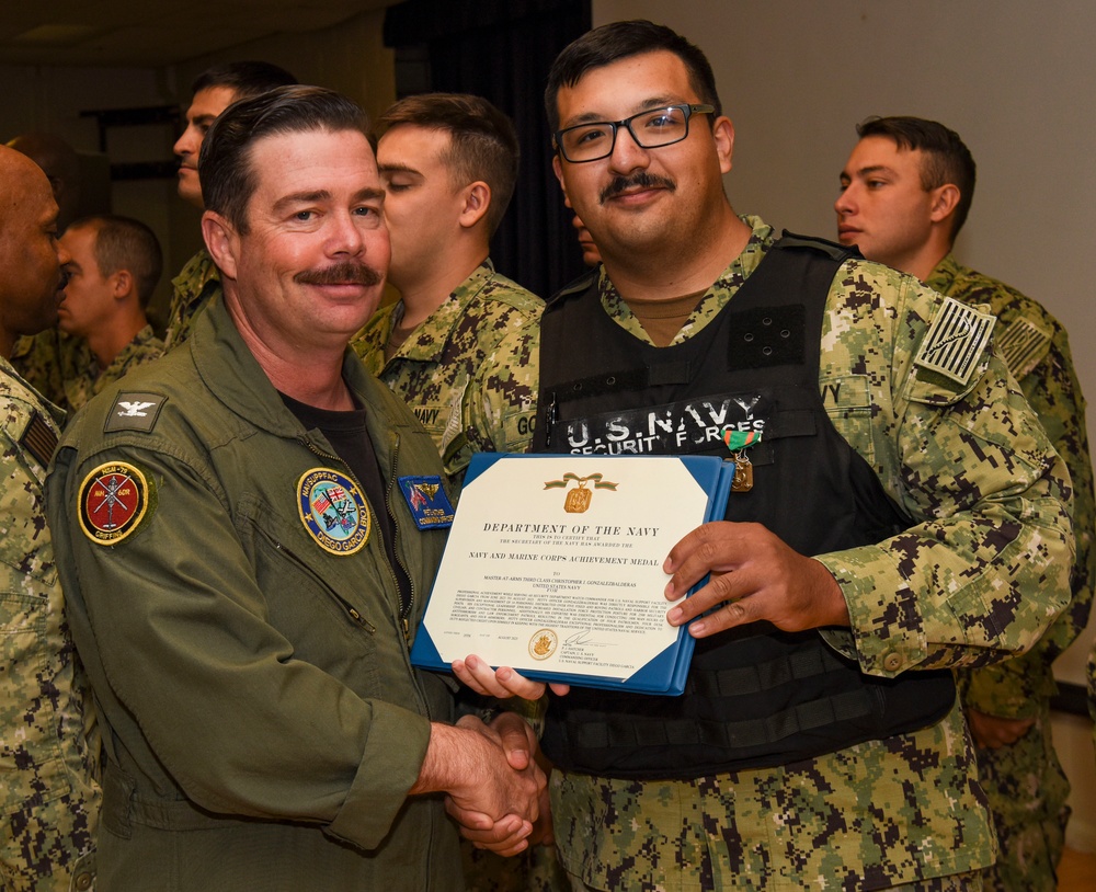 NSF Diego Garcia Awards at Quarters - August